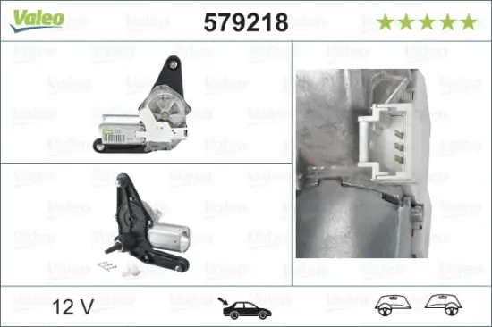Wischermotor 12 V hinten VALEO 579218 Bild Wischermotor 12 V hinten VALEO 579218