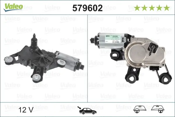 Wischermotor 12 V hinten VALEO 579602