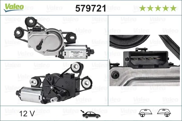 Wischermotor 12 V hinten VALEO 579721