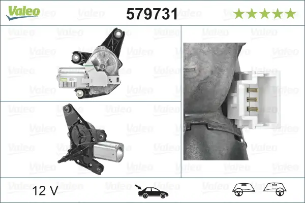 Wischermotor 12 V VALEO 579731