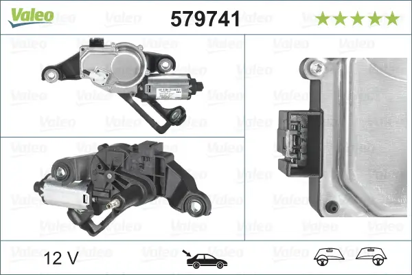 Wischermotor 12 V hinten VALEO 579741