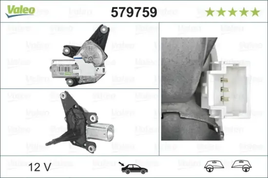 Wischermotor 12 V hinten VALEO 579759 Bild Wischermotor 12 V hinten VALEO 579759