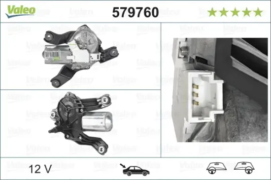 Wischermotor 12 V hinten VALEO 579760 Bild Wischermotor 12 V hinten VALEO 579760
