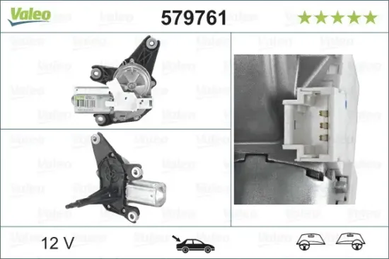 Wischermotor 12 V hinten VALEO 579761 Bild Wischermotor 12 V hinten VALEO 579761