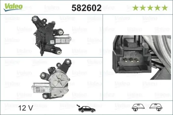 Wischermotor 12 V hinten VALEO 582602 Bild Wischermotor 12 V hinten VALEO 582602