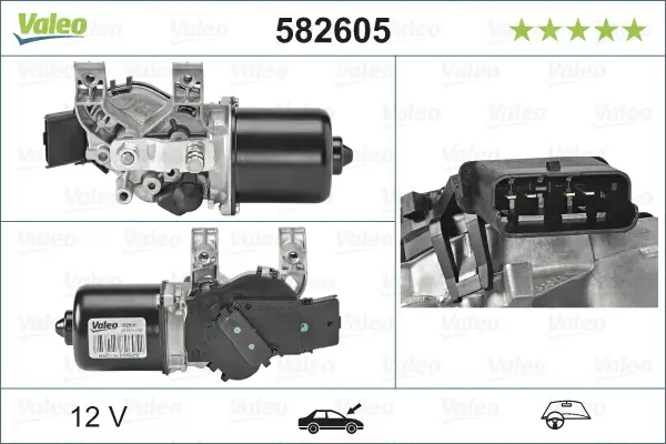 Wischermotor 12 V VALEO 582605