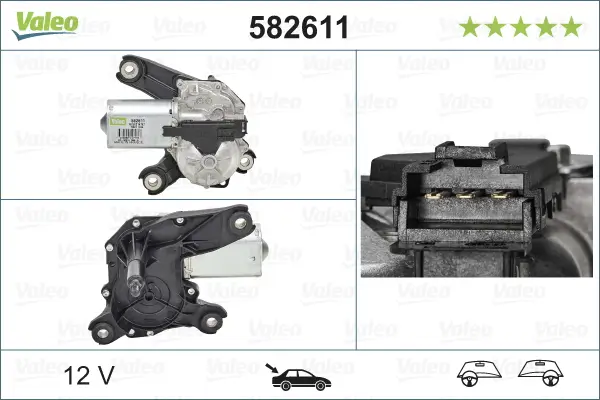 Wischermotor 12 V VALEO 582611