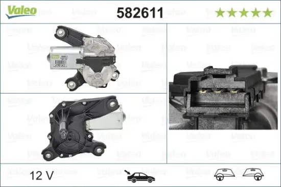 Wischermotor 12 V hinten VALEO 582611 Bild Wischermotor 12 V hinten VALEO 582611