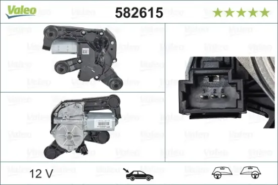 Wischermotor 12 V hinten VALEO 582615 Bild Wischermotor 12 V hinten VALEO 582615