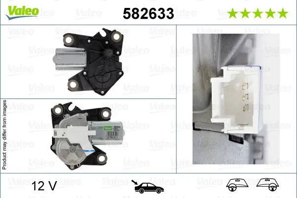 Wischermotor 12 V hinten VALEO 582633