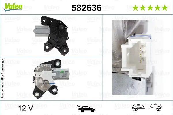 Wischermotor 12 V hinten VALEO 582636