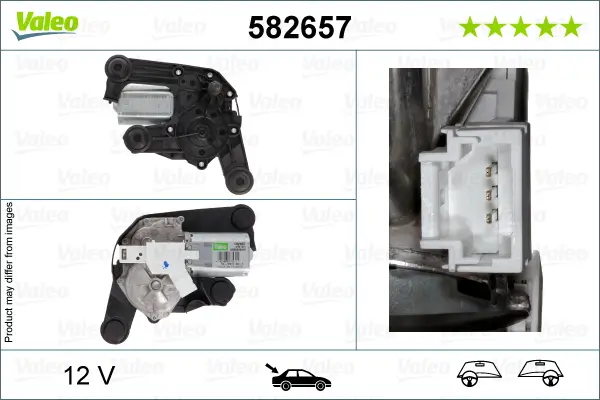 Wischermotor 12 V hinten VALEO 582657