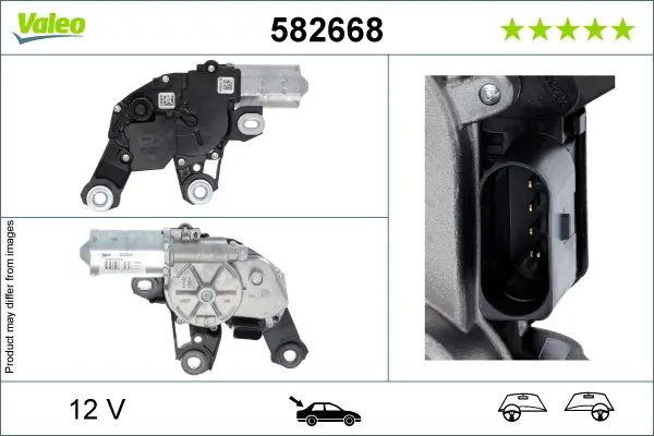Wischermotor 12 V hinten VALEO 582668