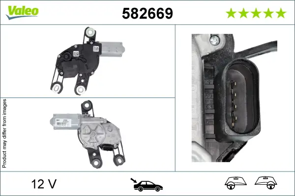 Wischermotor 12 V hinten VALEO 582669