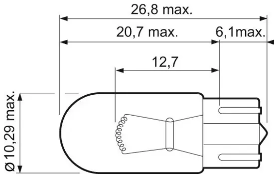 Glühlampe, Blinkleuchte 12 V 3 W W3W VALEO 032209 Bild Glühlampe, Blinkleuchte 12 V 3 W W3W VALEO 032209