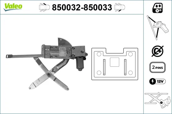 Fensterheber 12 V vorne links VALEO 850032 Bild Fensterheber 12 V vorne links VALEO 850032