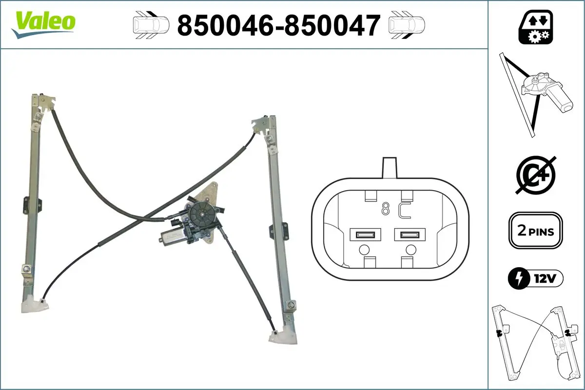 Fensterheber vorne links VALEO 850046
