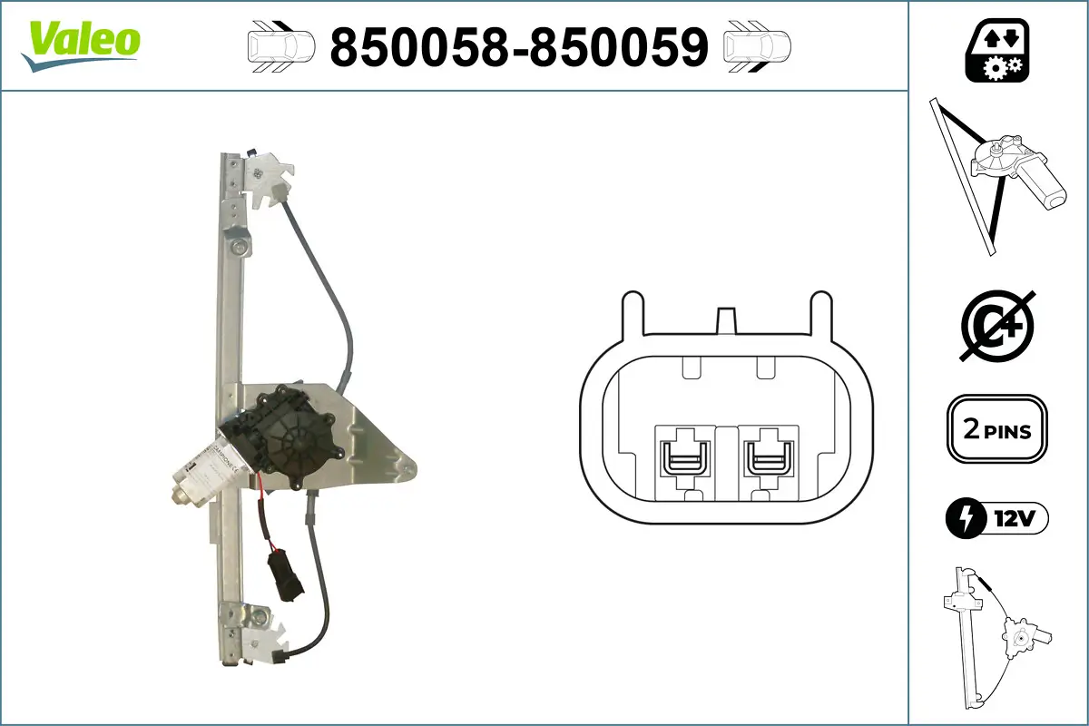 Fensterheber vorne rechts VALEO 850059