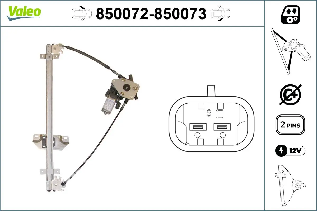 Fensterheber vorne links VALEO 850072