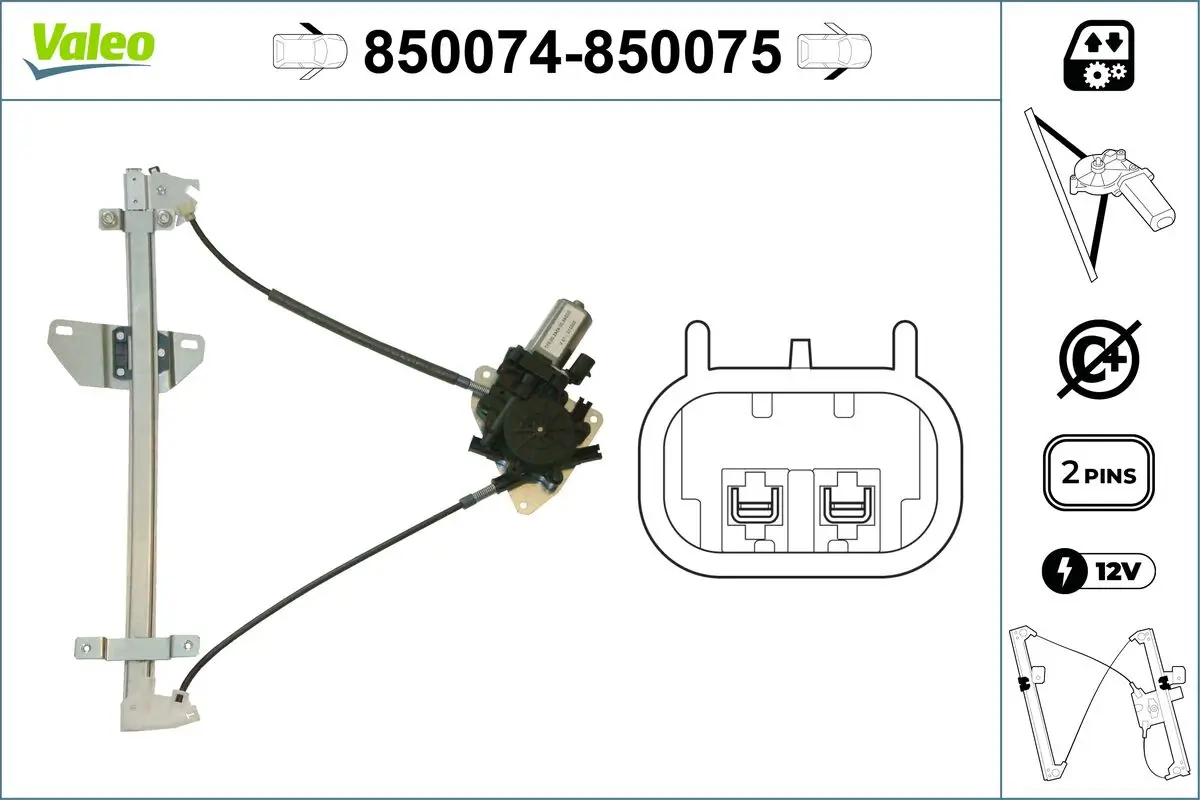 Fensterheber vorne links VALEO 850074