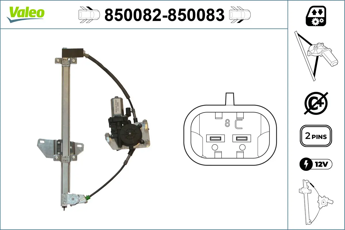 Fensterheber vorne links VALEO 850082