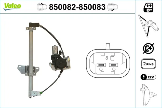 Fensterheber vorne links VALEO 850082 Bild Fensterheber vorne links VALEO 850082