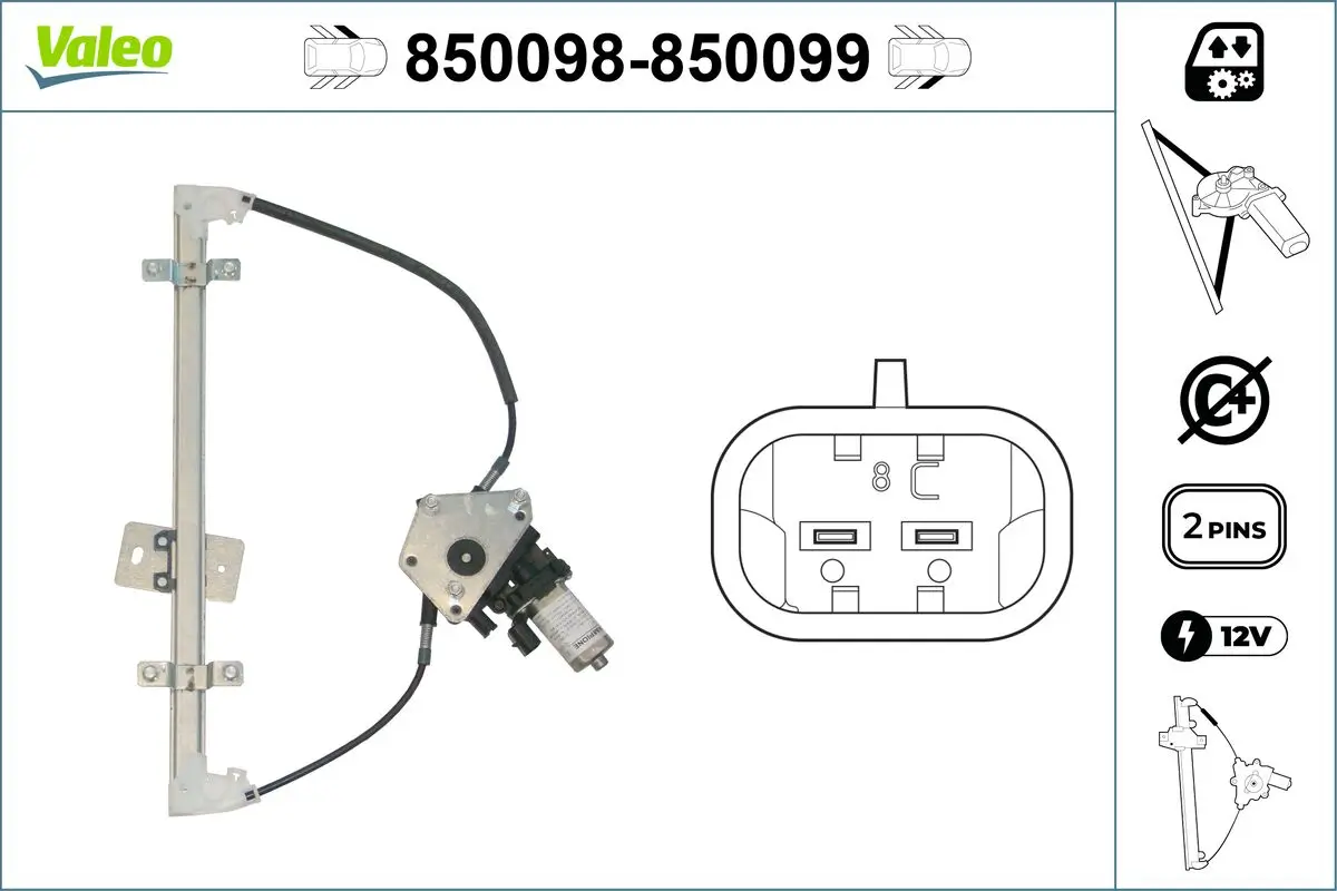 Fensterheber vorne links VALEO 850098