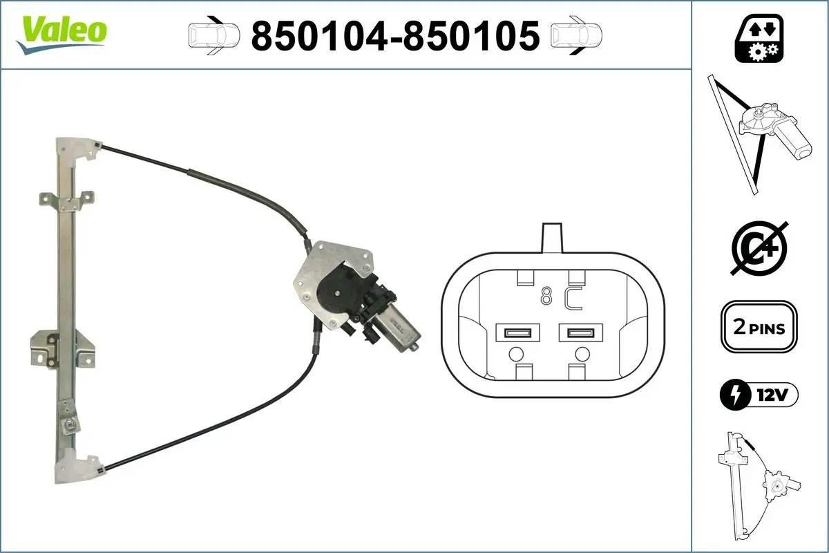 Fensterheber vorne links VALEO 850104