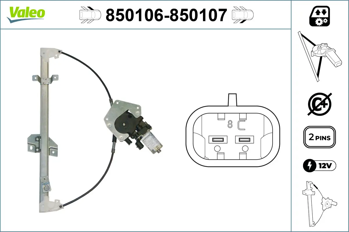 Fensterheber vorne links VALEO 850106