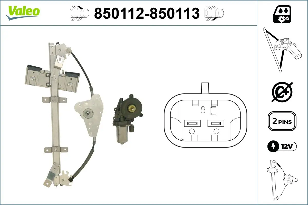 Fensterheber vorne links VALEO 850112