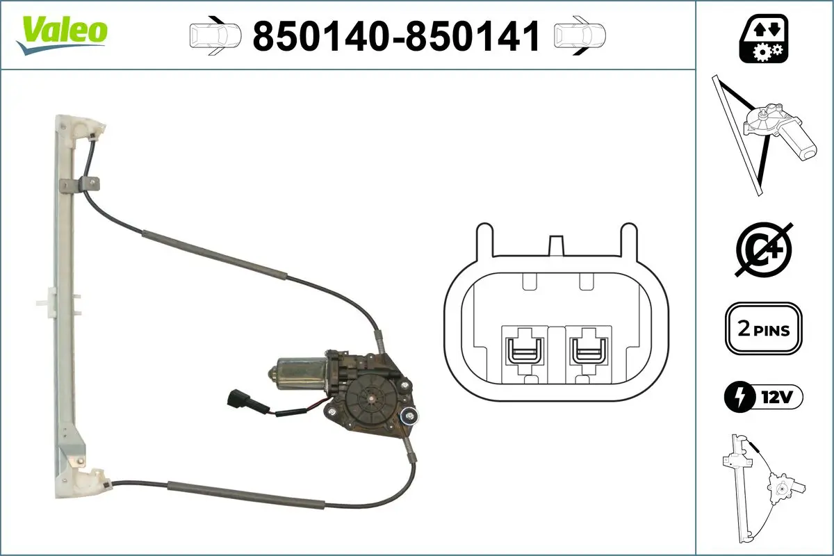 Fensterheber vorne links VALEO 850140