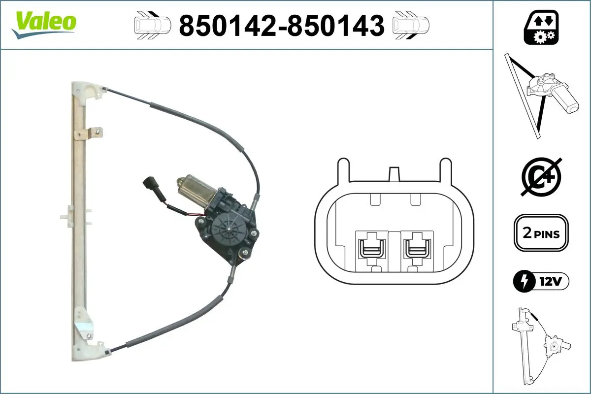Fensterheber vorne links VALEO 850142