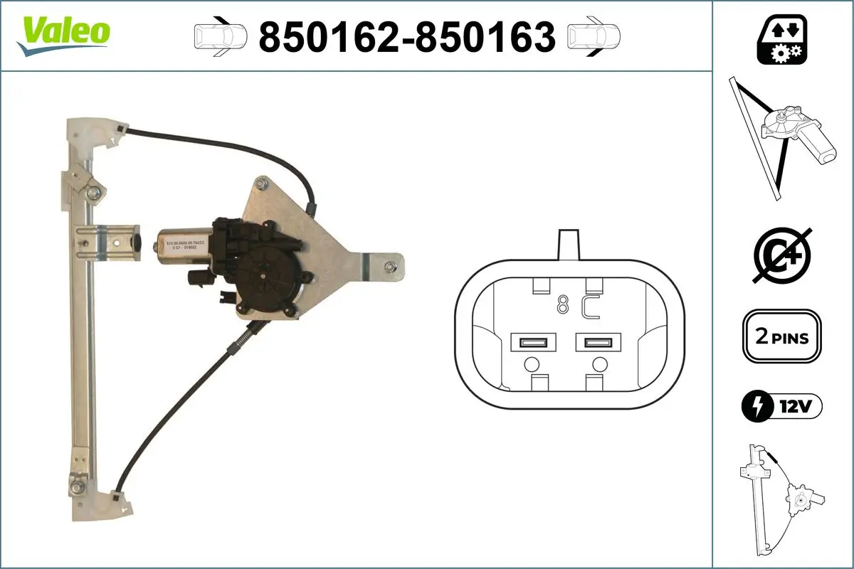 Fensterheber vorne links VALEO 850162