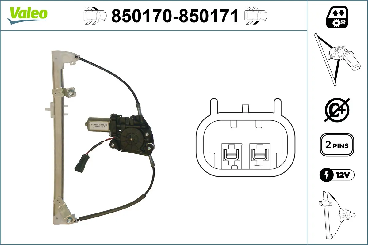 Fensterheber vorne links VALEO 850170