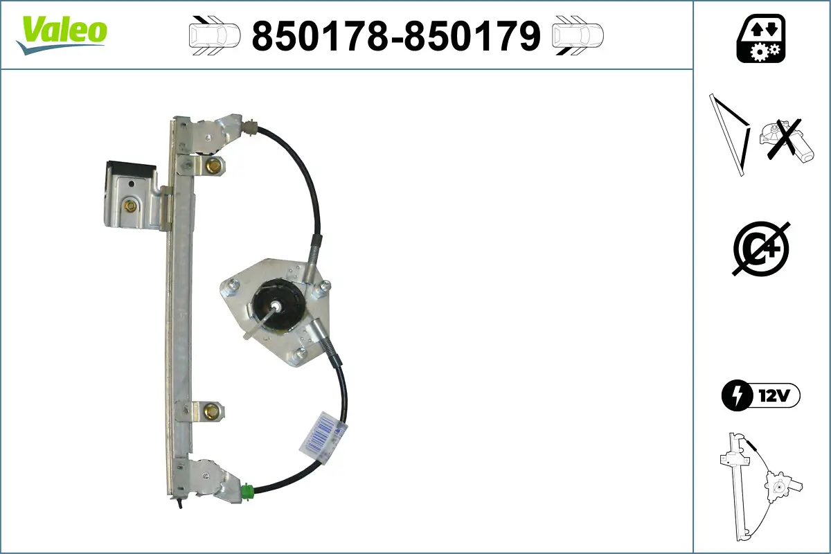 Fensterheber hinten rechts VALEO 850179