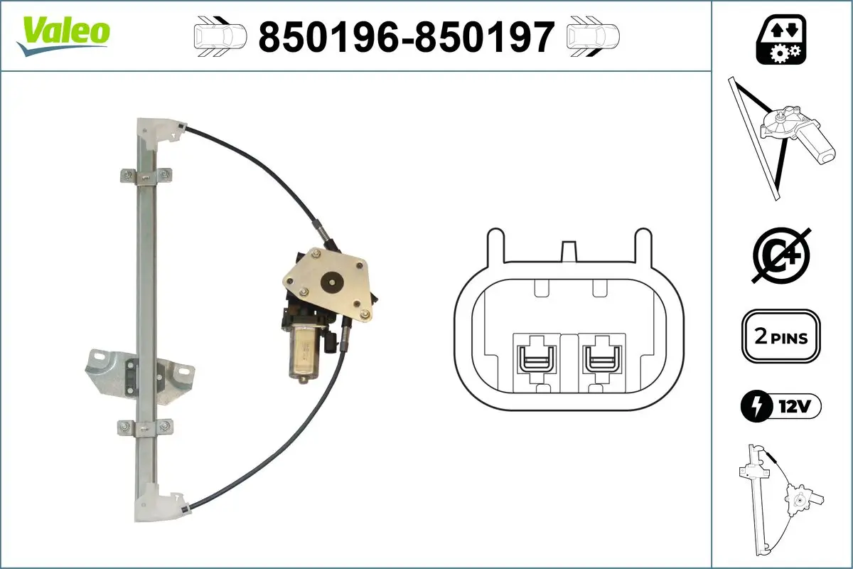 Fensterheber vorne links VALEO 850196
