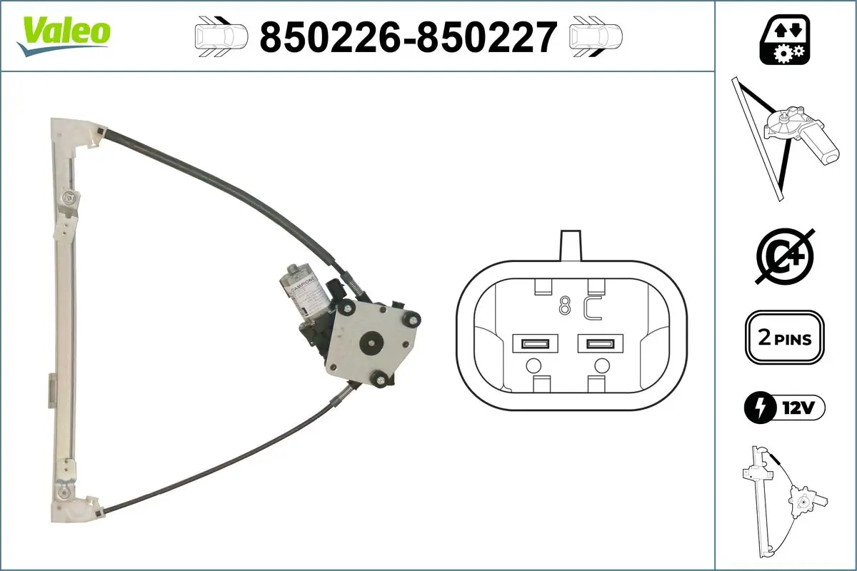 Fensterheber vorne links VALEO 850226