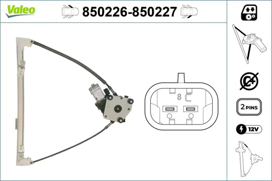 Fensterheber vorne links VALEO 850226 Bild Fensterheber vorne links VALEO 850226