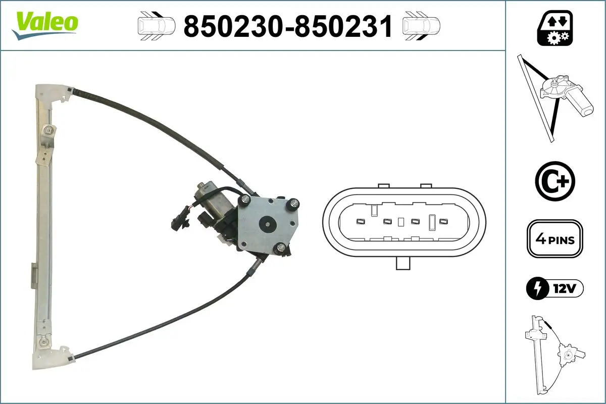 Fensterheber vorne links VALEO 850230