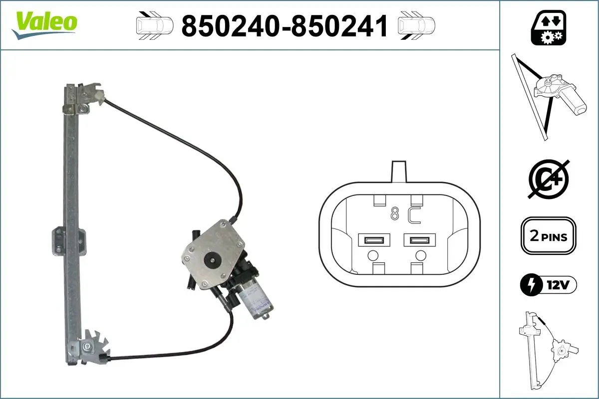 Fensterheber hinten links VALEO 850240