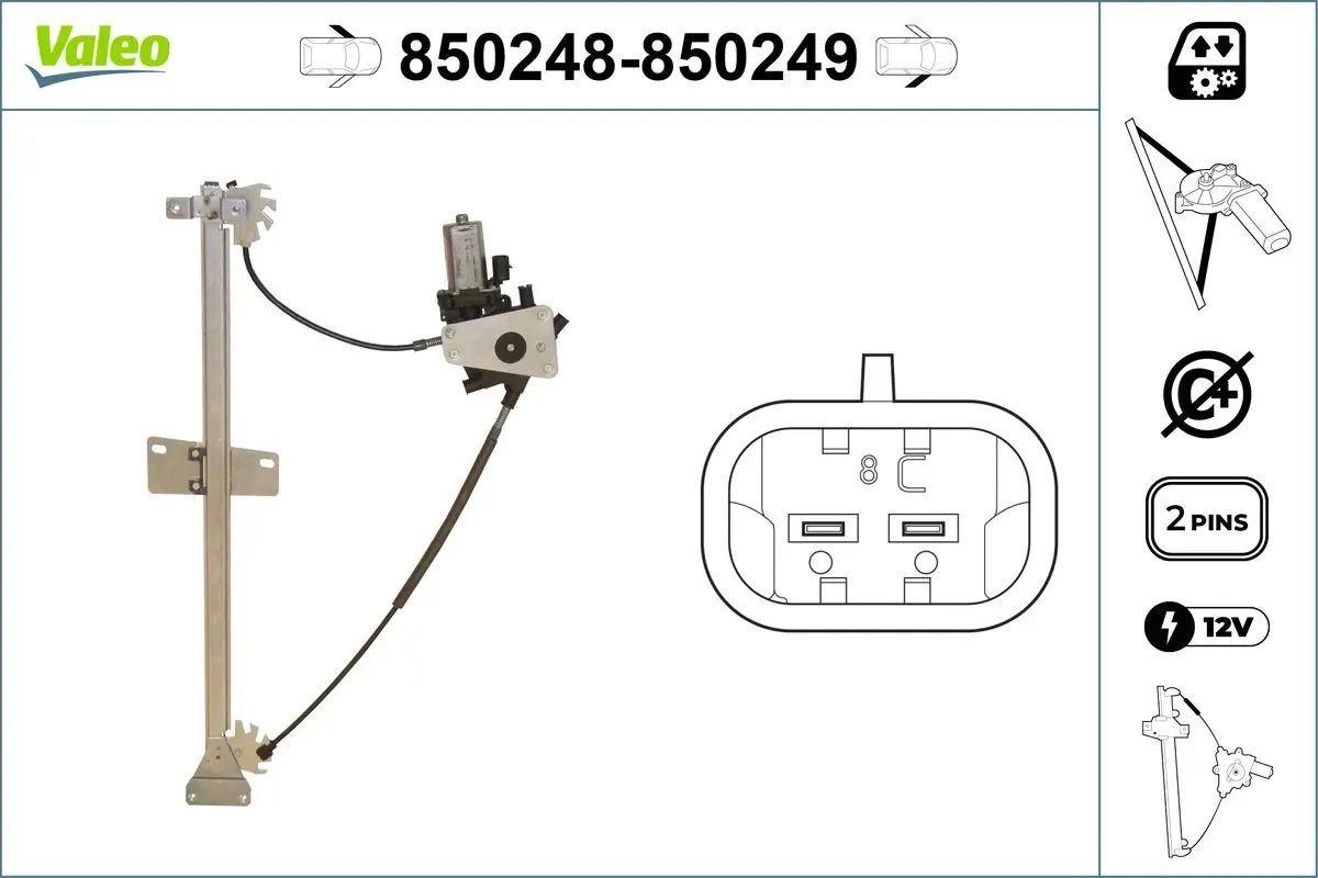 Fensterheber vorne links VALEO 850248