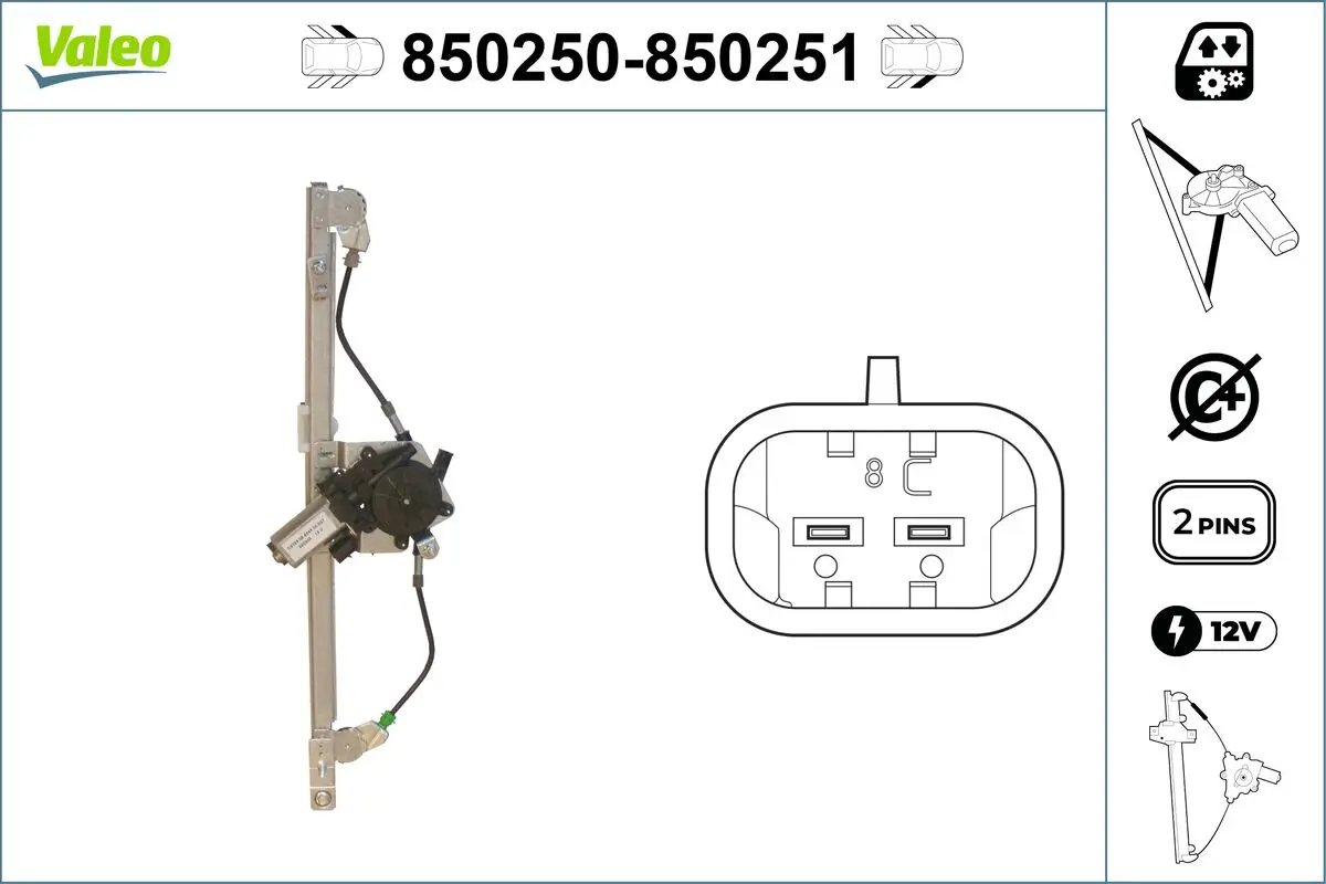 Fensterheber vorne links VALEO 850250