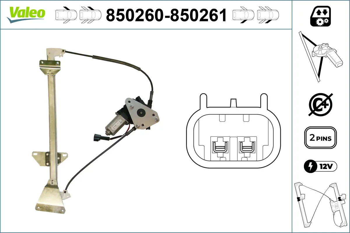 Fensterheber vorne links VALEO 850260