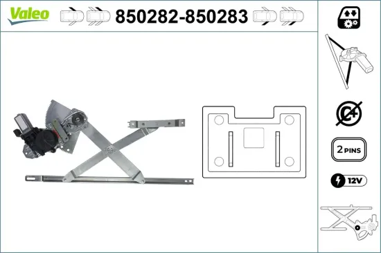 Fensterheber vorne links VALEO 850282 Bild Fensterheber vorne links VALEO 850282
