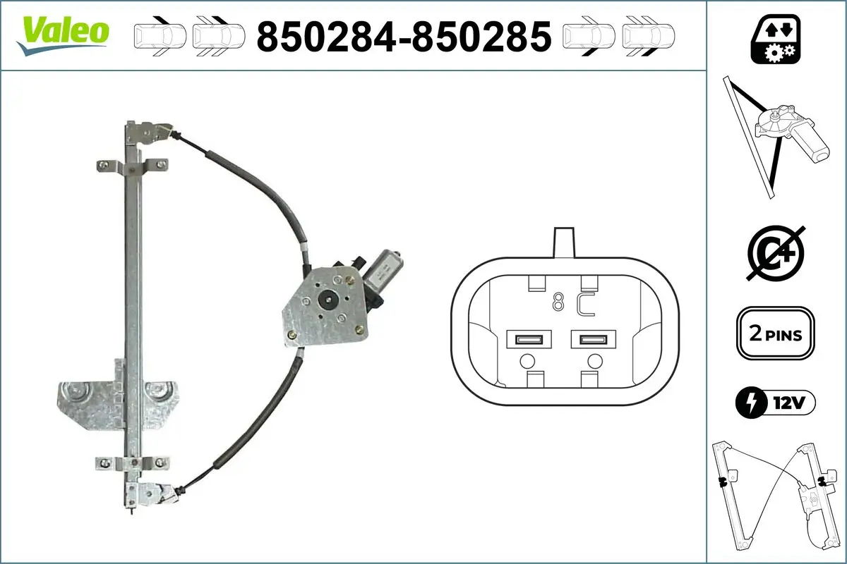Fensterheber vorne links VALEO 850284