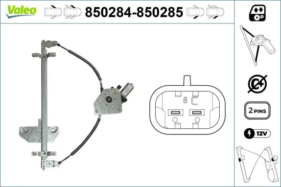 Fensterheber vorne links VALEO 850284 Bild Fensterheber vorne links VALEO 850284