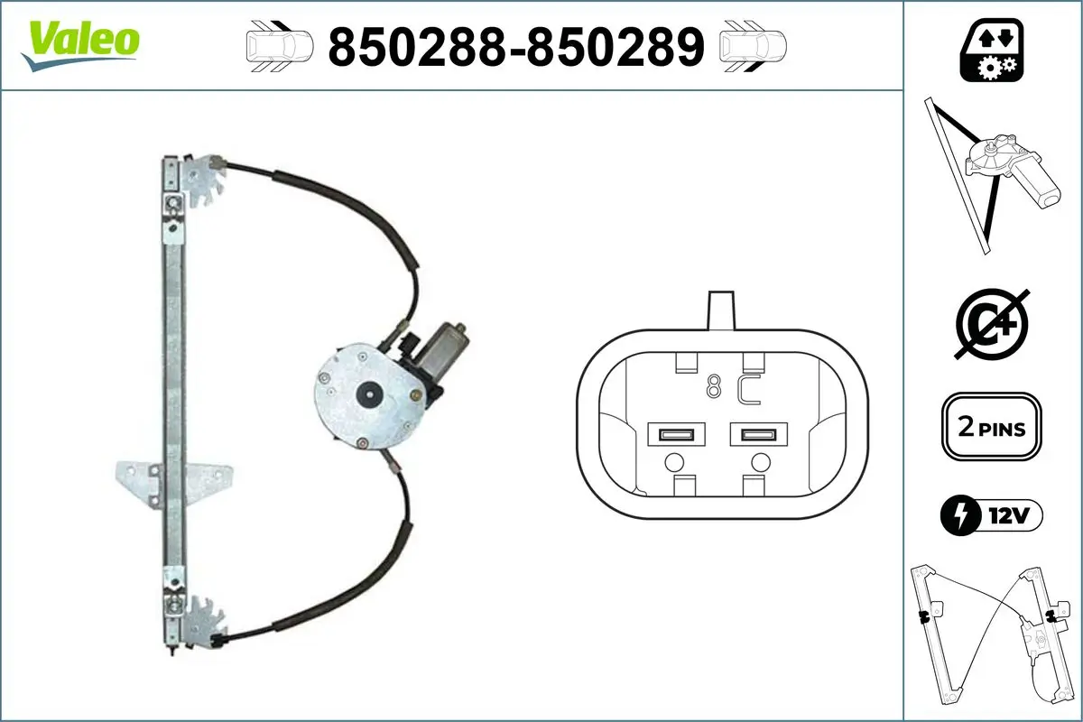 Fensterheber vorne links VALEO 850288