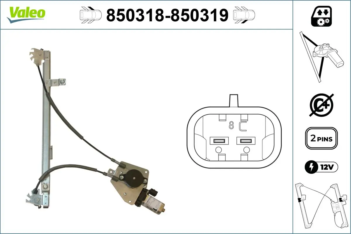 Fensterheber vorne links VALEO 850318