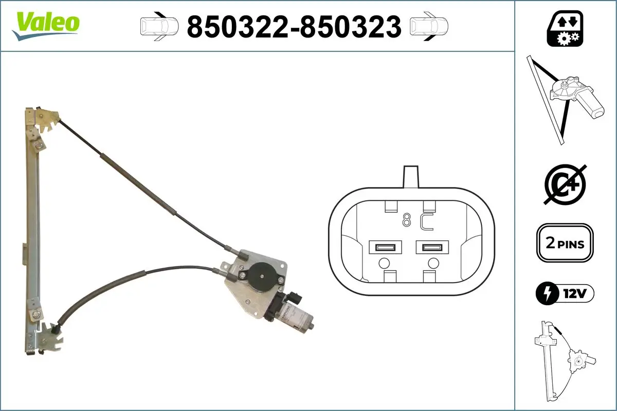 Fensterheber vorne links VALEO 850322