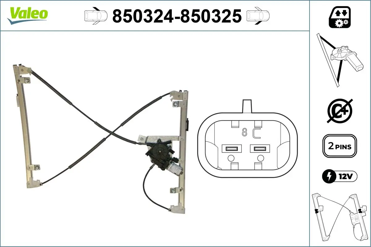 Fensterheber vorne links VALEO 850324